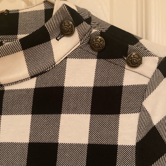 Talbots Mock Neck Buffalo Plaid Dress Size XS - Picture 6 of 7